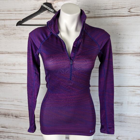 Under Armour Purple half zip pop over sz XS - Picture 1 of 7